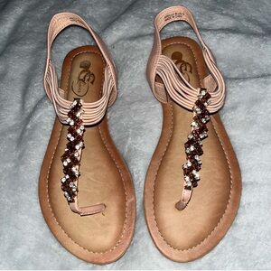 Pink open toe sandals